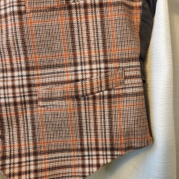 🍂 Vtg 50s Plaid Suit Set | Jacket & Vest | Academia 💼 - Picture 11 of 13